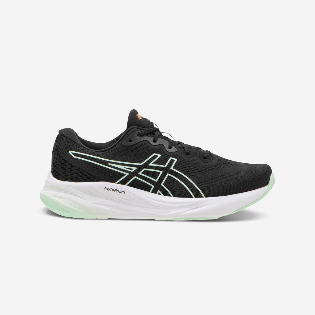 WOMAN'S ASICS GEL-PULSE 15 RUNNING SHOES - BLACK GREEN